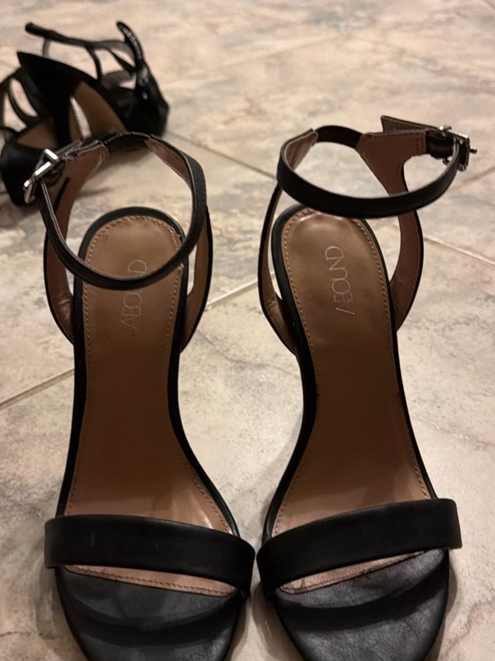 Abound  Black Ankle Strap Sandals for Women